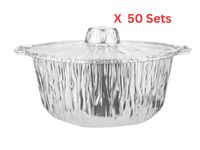 Hotpack Aluminium Pot Container With Hood - 50 Sets - APOT39
