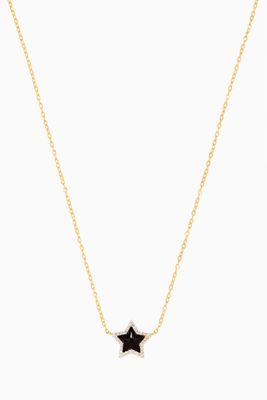 Vega Star Pendant Necklace in 18kt Gold with Diamonds