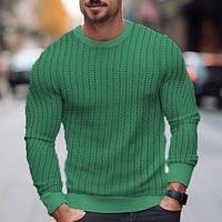Men's Pullover Sweater Jumper Ribbed Knit Regular Knitted Plain Crew Neck Modern Contemporary Work Daily Wear Clothing Apparel Winter White Pink S M L Lightinthebox Men's Pullover Sweater Jumper Ribbed Knit Regular Knitted Plain Crew Neck Modern Contemporary Work Daily Wear Clothing Apparel Winter White Pink S M L Lightinthebox