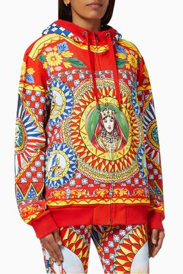 Carretto Zip Hoodie in Cotton Jersey Carretto Zip Hoodie in Cotton Jersey