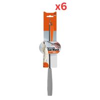FOFOS Retractable Worm Cat Wand Cat Toy (Pack of 6)