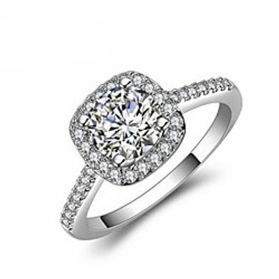 Ring Geometrical Rose Gold Gold Silver Zircon Copper Gold Plated Precious Fashion 1pc 7 8 9 / Women's / Promise Ring miniinthebox
