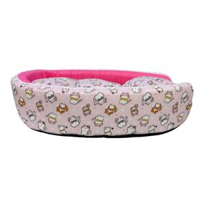 Coco Kindi Round Shape Washable Cotton Bed Size#2 Cat Pattern