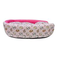 Coco Kindi Round Shape Washable Cotton Bed Size#2 Cat Pattern