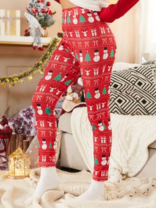 YOINS Christmas Graphic Middle Waisted Pants