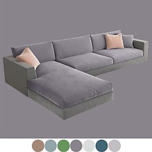Stretch Couch Covers Velvet Sofa Seat Cushion Cover For Dogs Pet, Sectional Sofa Slipcover For Love Seat,L Shaped,3 Seater,Arm Chair, Washable Couch Protector Soft Durable miniinthebox