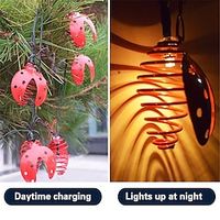 10LED Solar Ladybug String Light Outdoor Waterproof Color Light Garden Courtyard Decoration Light Holiday Party Atmosphere Light 1 Set Lightinthebox