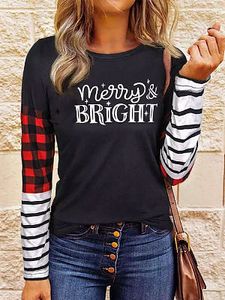 Letter Print Casual Loose Long-sleeved T-shirt