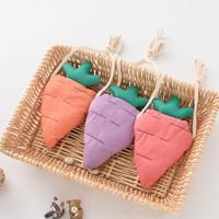 Kids Cottton Soft Material Carrot Pencil Cases Coin Pocket Cute Wallet - thumbnail