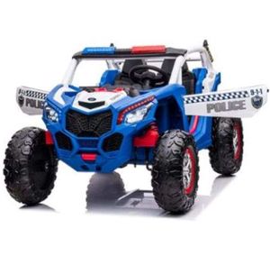 Megastar Brabus Raptor 12V Police Truck with siren and open doors, Blue - 118- E-BLU (UAE Delivery Only)