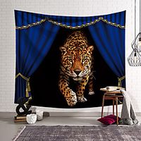 Circus Curtain Wall Tapestry Art Decor Blanket Curtain Hanging Home Bedroom Living Room Decoration Polyester Leopard miniinthebox - thumbnail