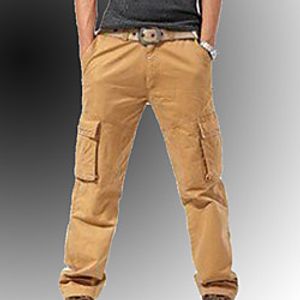 Men's Hiking Pants Trousers Hunting Pants Camouflage Hunting Pants Dust Proof Quick Dry Breathable Wearproof Fall Spring Solid Colored Cotton for Black Army Green Grey S M L XL XXL Lightinthebox