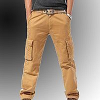 Men's Hiking Pants Trousers Hunting Pants Camouflage Hunting Pants Dust Proof Quick Dry Breathable Wearproof Fall Spring Solid Colored Cotton for Black Army Green Grey S M L XL XXL Lightinthebox - thumbnail