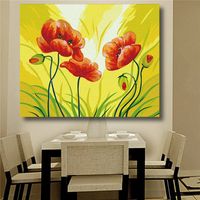 DIY Acrylic Paint By Number kit Painting On Canvas Flowers Scenery Wall Art Home Decor