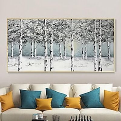 Large Original Birch Trees Canvas Wall Art Handpainted Abstract Snow Scenery Oil Painting on Canvas Handmade Forest Wall Art Modern Winter Landscape Painting miniinthebox Large Original Birch Trees Canvas Wall Art Handpainted Abstract Snow Scenery Oil Painting on Canvas Handmade Forest Wall Art Modern Winter Landscape Painting miniinthebox