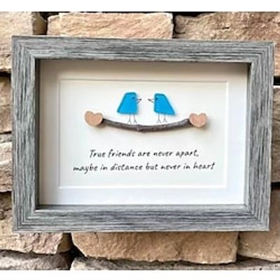 Sea Glass Art Seaglass Birds, Thankful to Have a Friend Like You, Christmas Gift Xmas Decor, Home Deor Lightinthebox