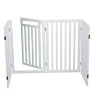 Trixie White Wooden 4-Part Barrier with Door For Dogs 81cm