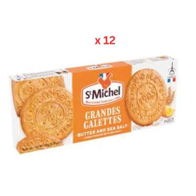 St Michel Grandes Galettes Butter with Sea Salt Cookies 12X150G