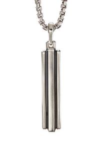 Deco Ingot Sterling SIlver Pendant