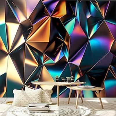 Botanical  3D Home Decoration Fluorescent Murals Dazzle Wall Covering Canvas Material Self adhesive Wallpaper Mural Wall Cloth Room Wallcovering miniinthebox