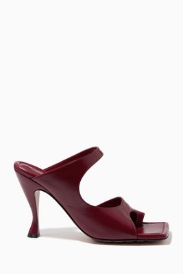 Mule Sandals in Glossy Nappa