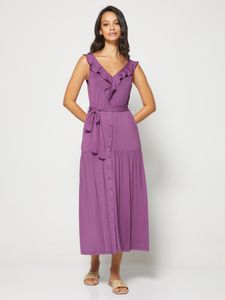 Sleeveless Ruffle Maxi Dress