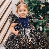 Santa Claus Mrs.Claus Christmas Dress Fancy Christmas Dress Girls' Christmas Christmas New Year Christmas Eve Kid's Party Christmas New Year Eve Polyester Dress miniinthebox - thumbnail