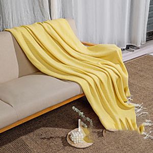 Bed Blankets, Damask Polyester Warmer Tassel Soft Blankets Lightinthebox