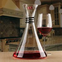 NUOLAWEIER 1800ml Lead-free Crystal Glass Red Wine Decanter Carafe Aerator Pourer