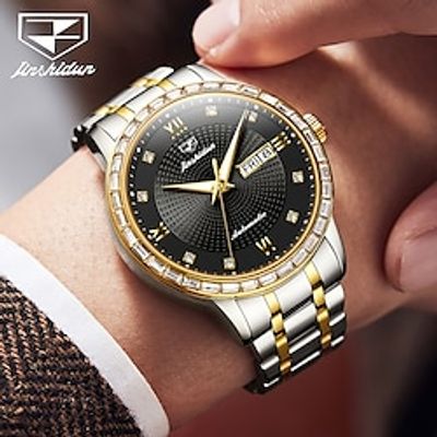 Men Mechanical Watch Minimalist Fashion Business Wristwatch Automatic Self-winding Luminous Calendar Date Week Steel Watch miniinthebox Men Mechanical Watch Minimalist Fashion Business Wristwatch Automatic Self-winding Luminous Calendar Date Week Steel Watch miniinthebox