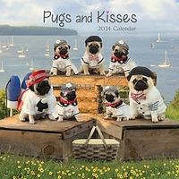 Hanging Wall Calendar with Cute Pug Family Calendar and Daily Organizer, 2024 Wall Planner, Thick, Sturdy Paper Lightinthebox - thumbnail