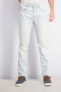 Mens Regular Fit Ripped Jeans  Light Blue Wash