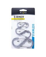 Nite Ize S-Biner Dual Carabiner Stainless Steel Pack Of 3 Stainless Nite Ize S-Biner Dual Carabiner Stainless Steel Pack Of 3 Stainless
