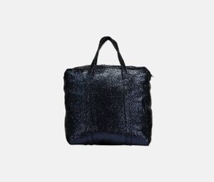 Womens Metallic Shoulder Bag  Blue