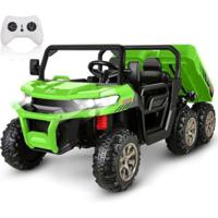 Megastar Ride on 24V Electric 6-Wheel 4WD Ride On Dumper Truck with Working Trailer & rc -XMX623B-G