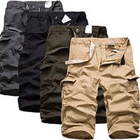 Men's Hiking Shorts Hiking Cargo Shorts Tactical Shorts Ventilation Multi-Pockets Quick Dry Breathable Summer Solid Colored Cotton Bottoms for Hunting Fishing Casual Black Army Green Grey M L XL XXL Lightinthebox - thumbnail