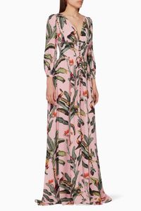 Tropical Print Maxi Dress