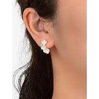 1 Pair Stud Earrings For Women's Party Evening Street Gift Alloy Classic Petal Lightinthebox