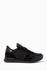 Valentino Garavani Rockrunner Sneakers in Leather & Suede