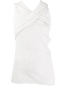 Nina Ricci cross neck top - White