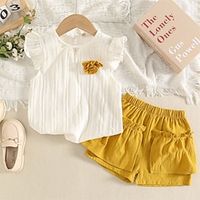 Kids Girls' Dress Solid Color Sleeveless Outdoor Casual Fashion Daily Polyester Summer Spring 2-13 Years Yellow Pink Lightinthebox