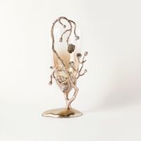 Vase with Floral Accent - 21x21x47 cms Vase with Floral Accent - 21x21x47 cms