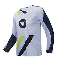 CAWANFLY Men's Long Sleeve Cycling Jersey Downhill Jersey with Pants Dirt Bike Jersey Winter BlueWhite Novelty Funny Bike Tee Tshirt Jersey Top Mountain Bike MTB Road Bike Cycling Quick Dry Lightinthebox - thumbnail