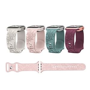 Sport Band Compatible with Apple Watch band 38mm 40mm 41mm 42mm 44mm 45mm 49mm Butterfly Buckle Adjustable Silicone Strap Replacement Wristband for iwatch Ultra 2 Series 9 8 7 SE 6 5 4 3 2 1 Lightinthebox