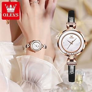 New Olevs Brand Ladies Watches Foreign Trade Niche Ins Wind Blooming Feminine Charm Quartz Watches Waterproof Leather Ladies Watches miniinthebox