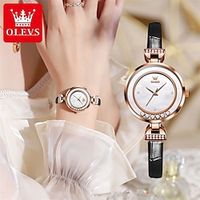 New Olevs Brand Ladies Watches Foreign Trade Niche Ins Wind Blooming Feminine Charm Quartz Watches Waterproof Leather Ladies Watches miniinthebox - thumbnail