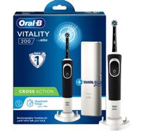 Oral B Vitality 200 Cross Action Electric Toothbrush With Travel Case - D1004141XBLK