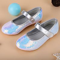 Girls' Flats Glitters Mary Jane Princess Shoes PU Cute Sequins Little Kids(4-7ys) Dance Luminous Champagne Green Spring Summer Lightinthebox - thumbnail