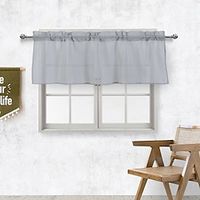 Half Kitchen Window Curtains Solid Color Polyester Curtain Breathable Shading Sunscreen Short Curtains for Camper Van Lightinthebox - thumbnail