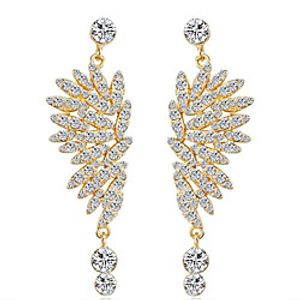 Women's Cubic Zirconia Drop Earrings Tassel Fringe Stylish Gold Plated Earrings Jewelry Gold / White For Party Evening Prom Birthday Festival 1 Pair miniinthebox